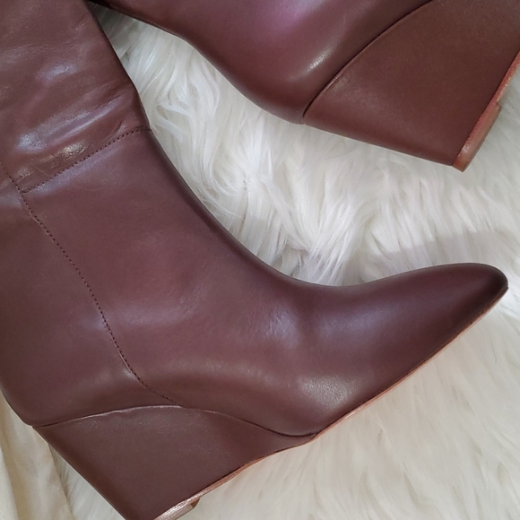 Loeffler Randall 6 brown wedge heel boots 6 tried on only - Picture 5 of 12